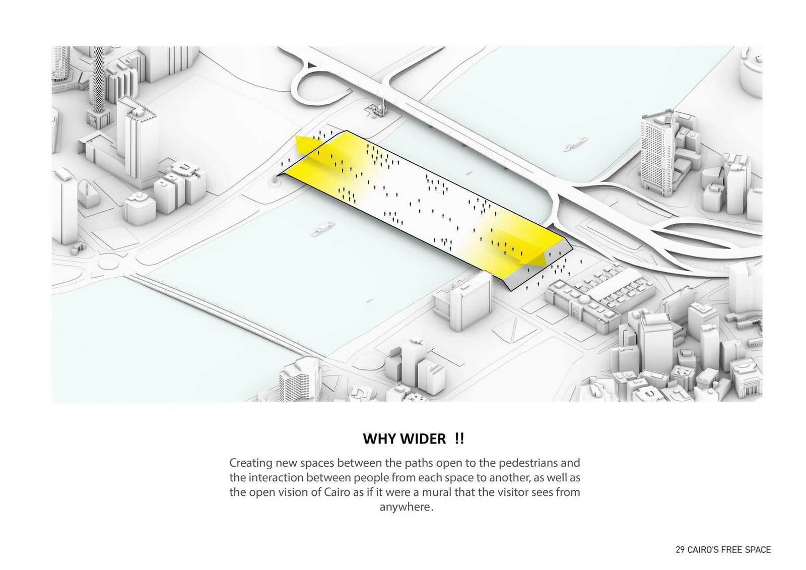 Form-generation diagram widening the public bridge surface at each end.