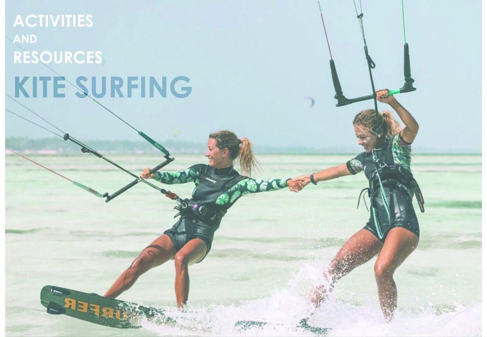 Kitesurfing reference photograph included in the resort activities presentation.